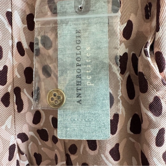 NWT Anthropologie Isobel Pleated Wide Leg Leopard Print Trouser Pants size LP - Picture 5 of 11